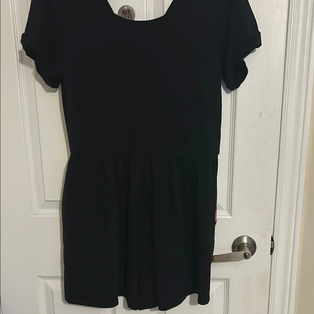 Smash + Tess Black Short Sleeve Cuffed Jumpsuit - Picture 1 of 3